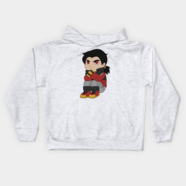 Grumpy Chibi Marcus Kids Hoodie by Firestorm Fox